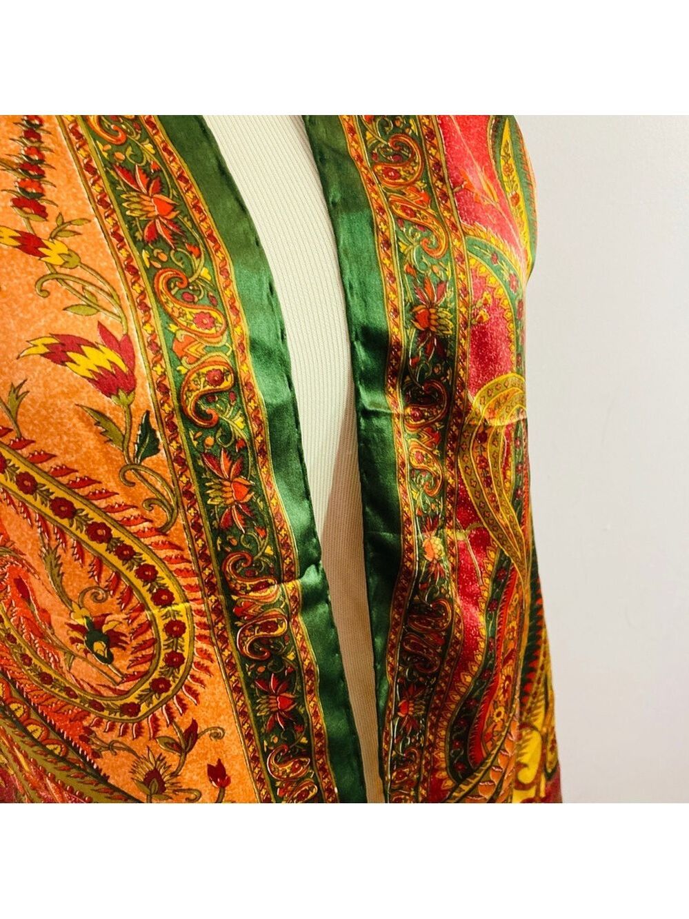 Silk Scarf, Beautiful, Multicolor - Picture 7 of 9